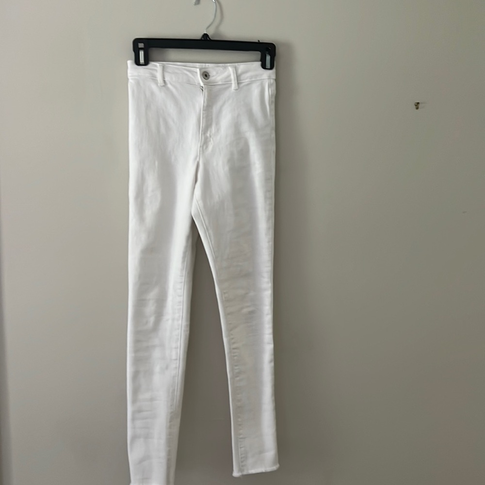 Zara white skinny jeans. White.